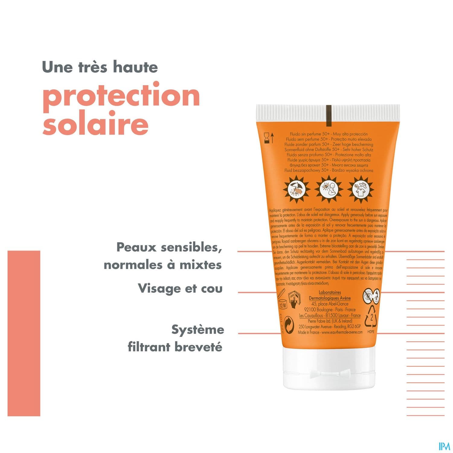 AVENE SOL SPF50+ FLUID S/PARF 50ML