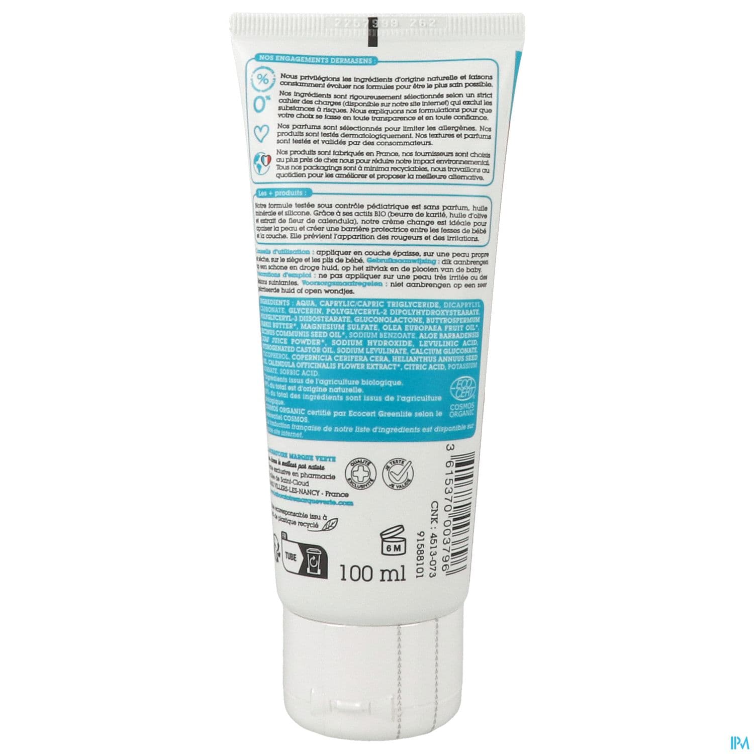 Marque Verte Dermasens Creme Change Bebe Bio 100ml