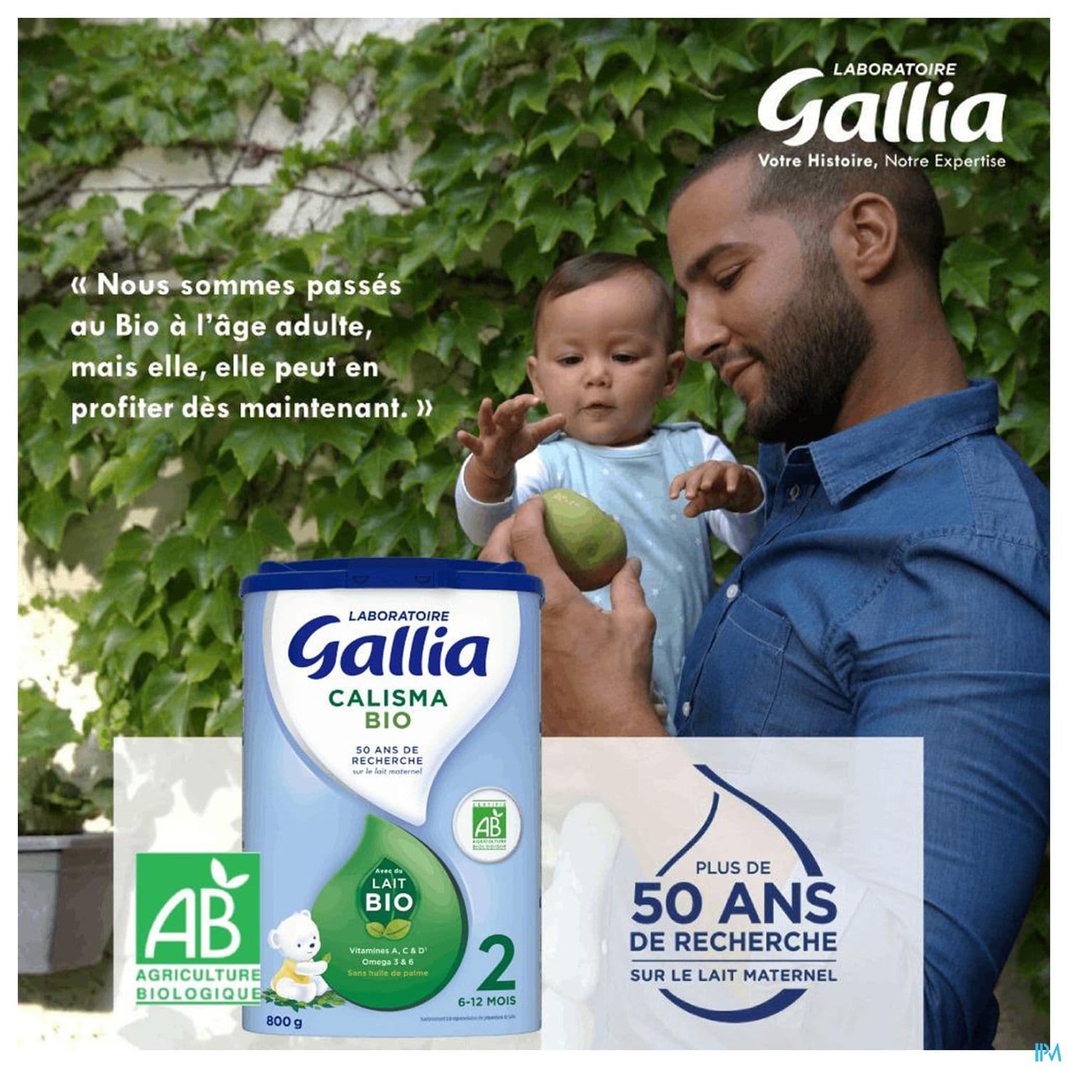 GALLIA CALISMA 2 LAIT PDR BIO 800G