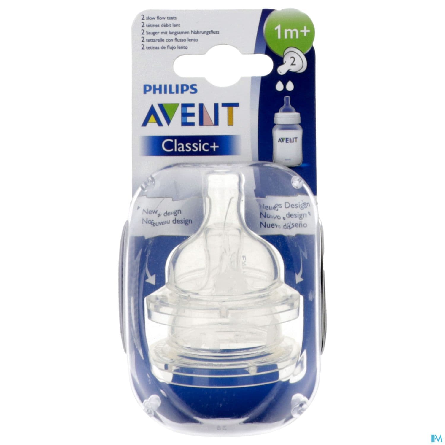 Avent Tetine Classic+ Anti Coliq Debit Lent 1mois+ Scf632/27 X2