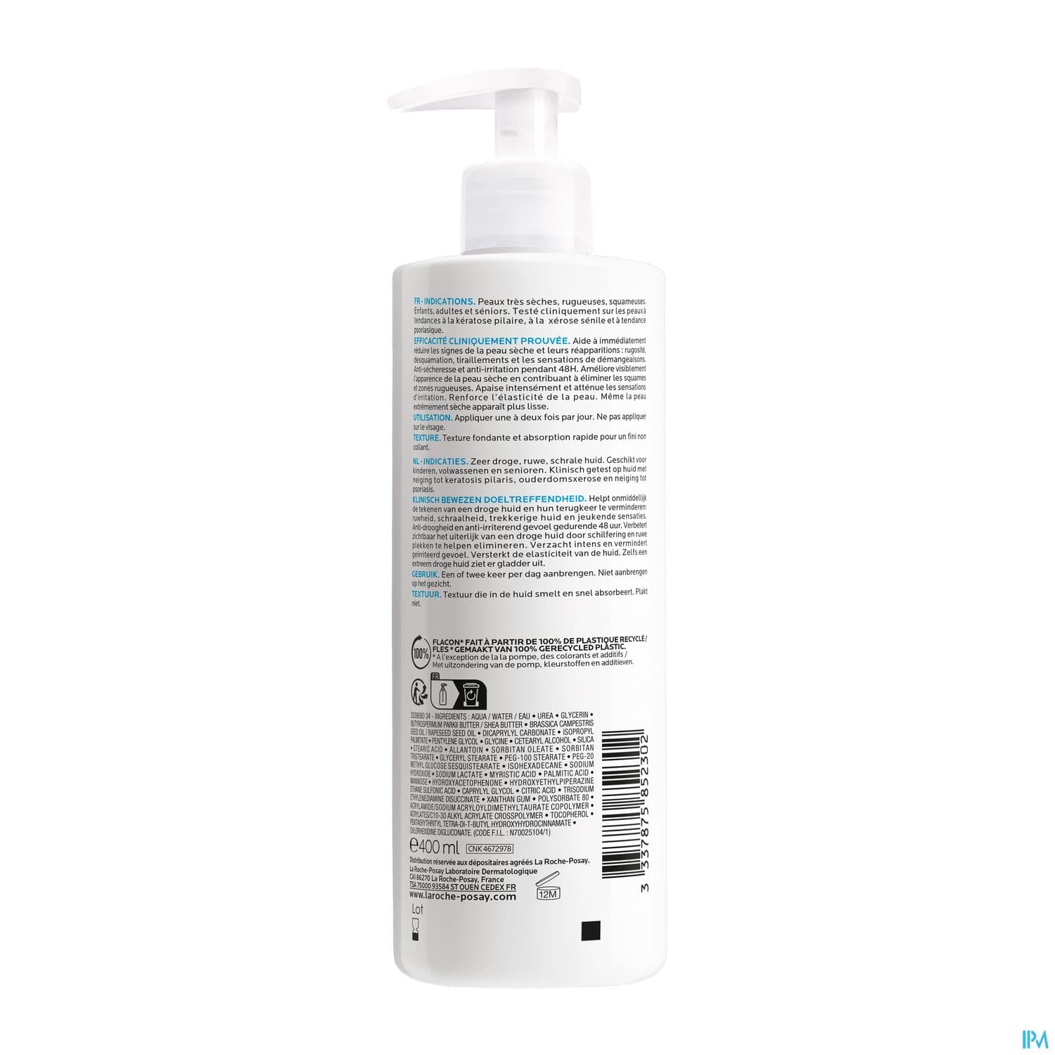 LIPIKAR UREA 10% LAIT 400ML