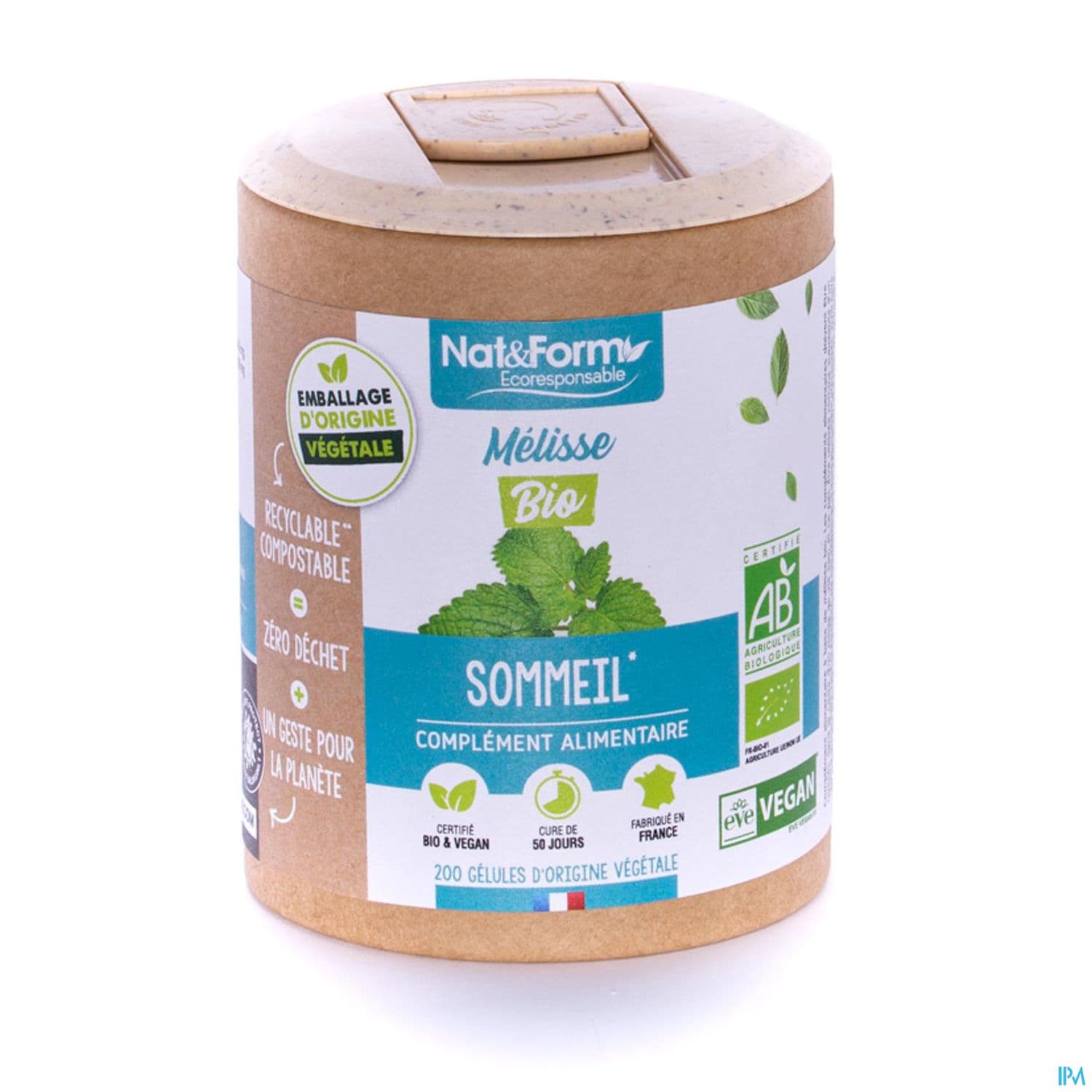 Nat Et Form Ecoresponsable Melisse Bio Gelule Vegetale 90