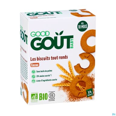 GOODGOUT BISCUIT ROND CHOCO 80G