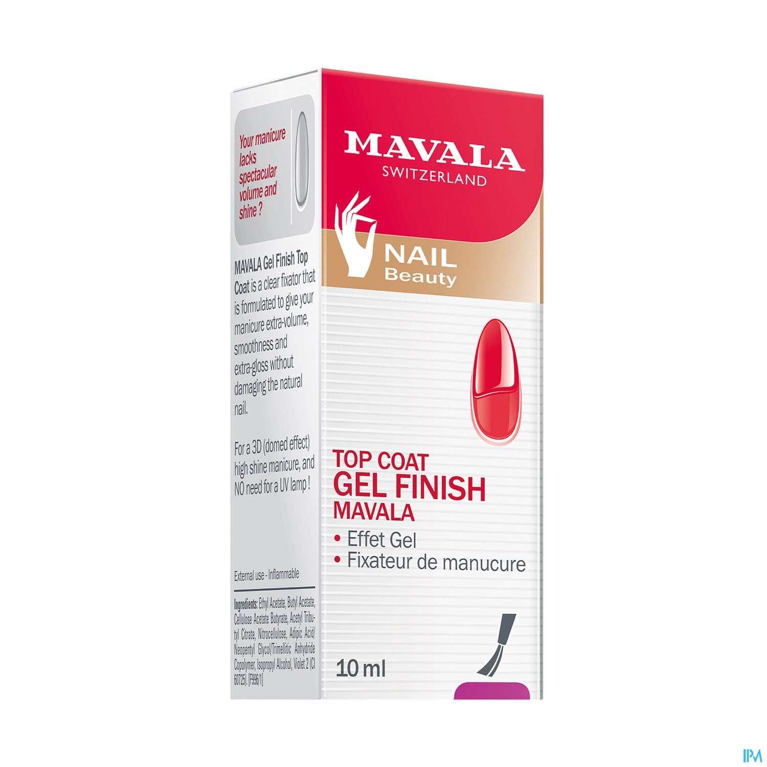 MAVALA TOP COAT GEL FINISH 10ML