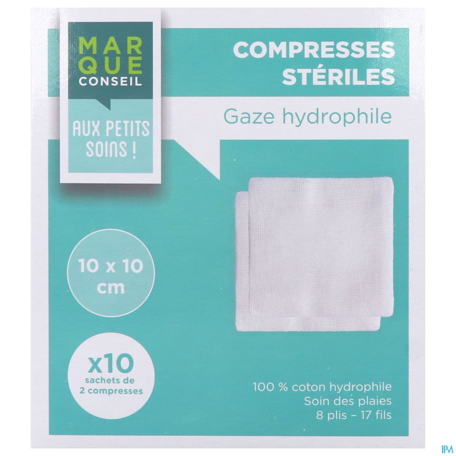 MCONSEIL COMP GAZE 10X10CM 10X2