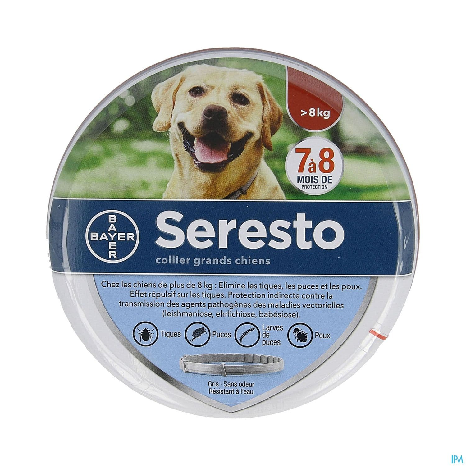Elanco Seresto Collier Puces Tiques Grand Chien +8kg X1