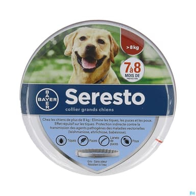 Elanco Seresto Collier Puces Tiques Grand Chien +8kg X1