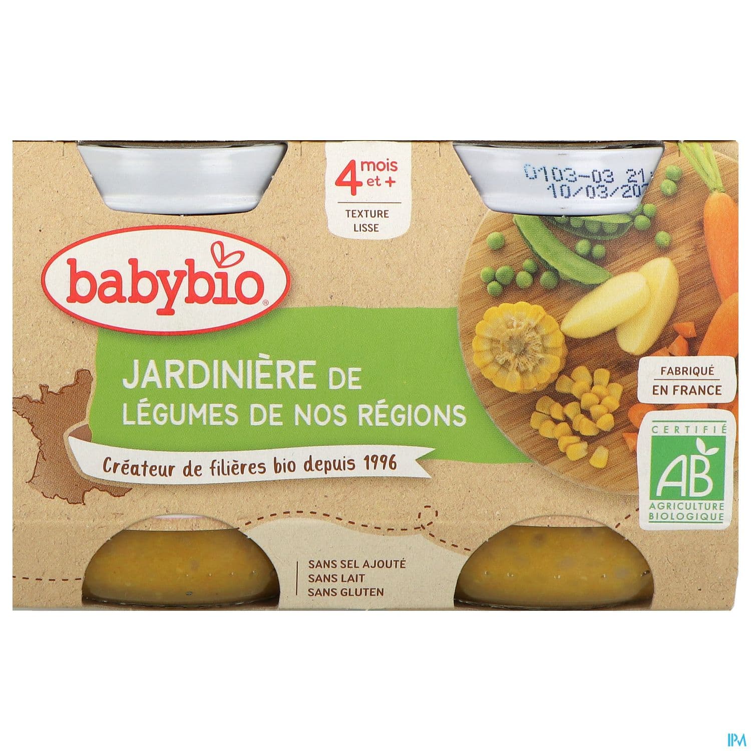 BABYBIO JARDINIERE LEGUMES 2X130G