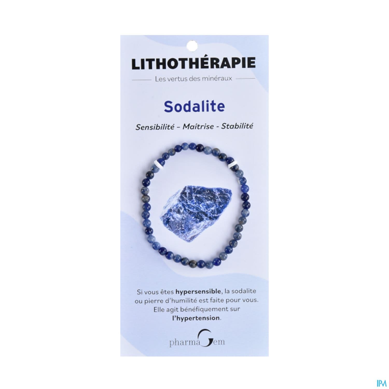 Pharmagem Bracelet Lithotherapie Sodalite 4mm