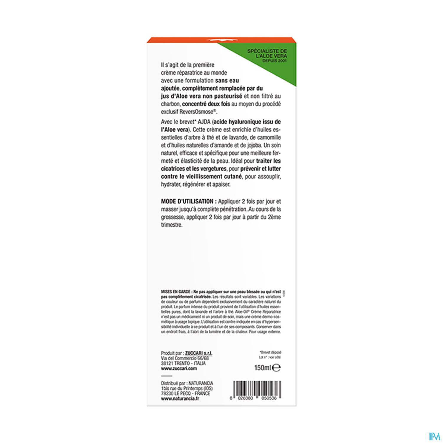 ALOE VERA ALOE OIL CR REPAR 150ML