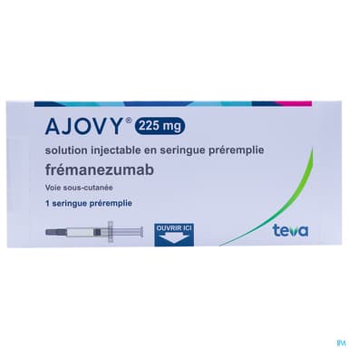 Ajovy 225mg Solution Injectable Seringue Preremplie 1ml5