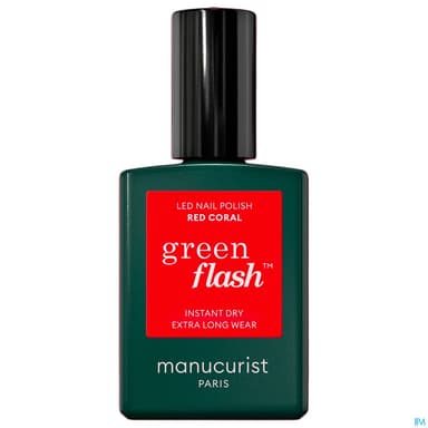 Manucurist Green Flash Vernis A Ongles Red Coral 15ml