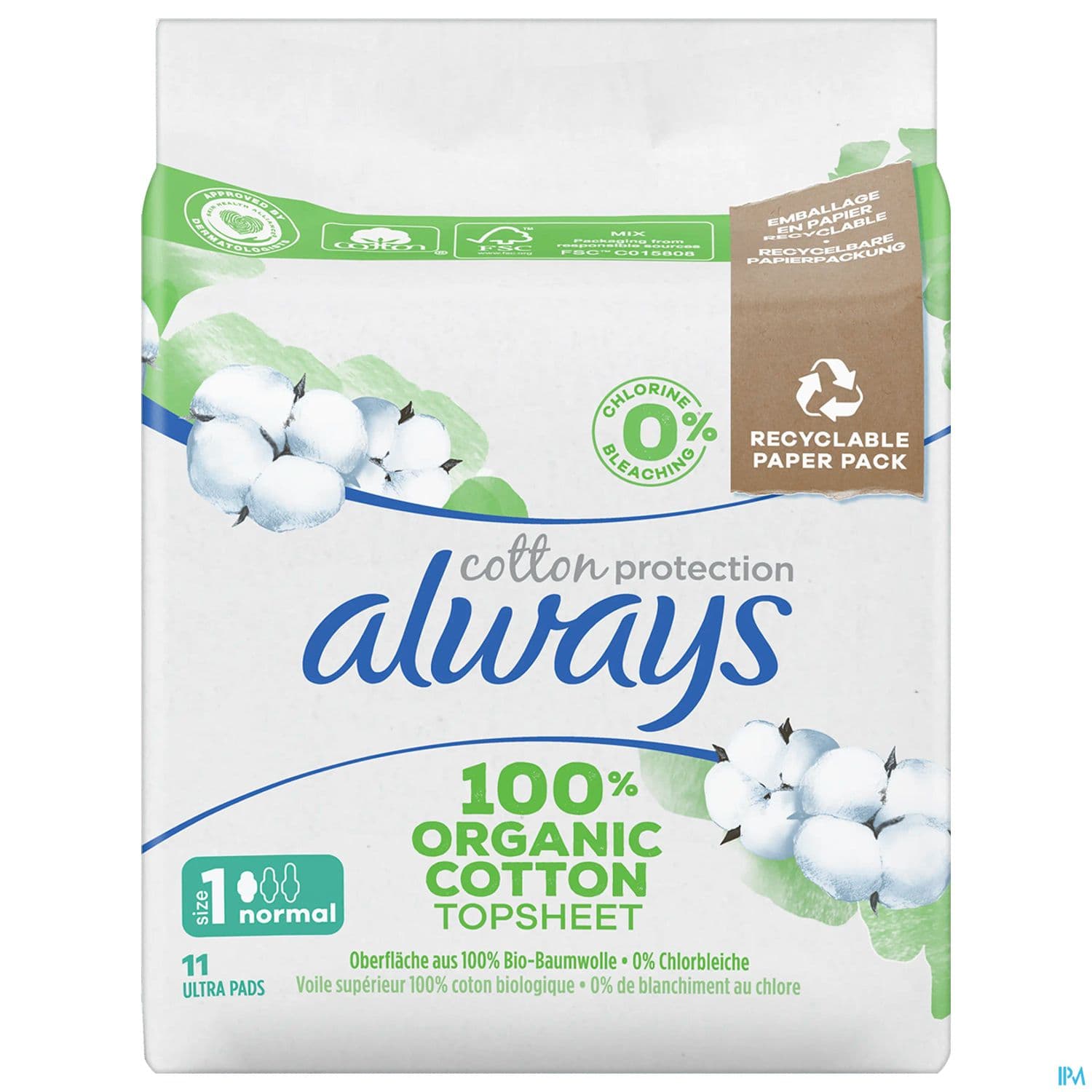 Always Cotton Protection Serviette Normal Plus 11
