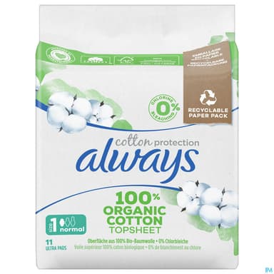 Always Cotton Protection Serviette Normal Plus 11