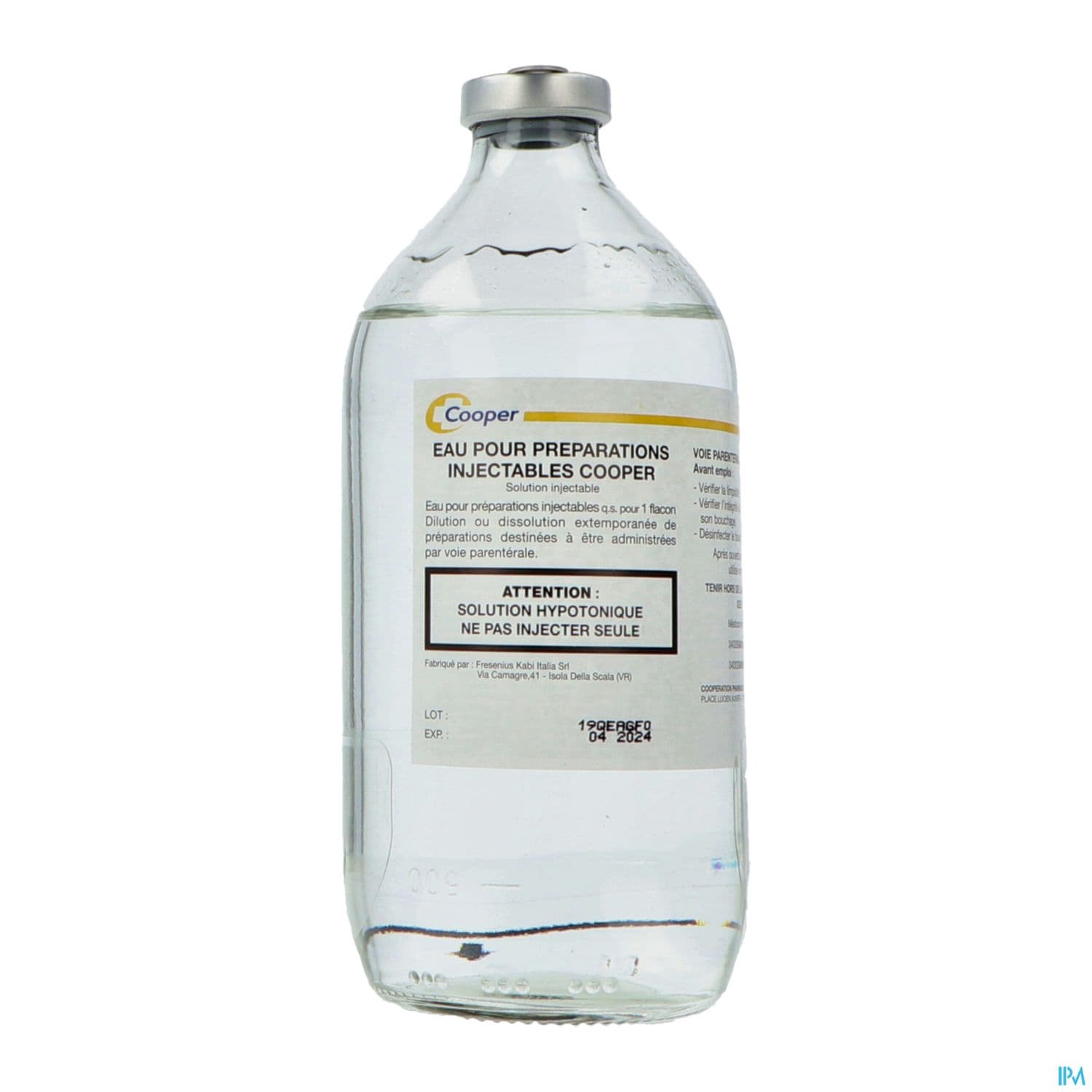 Cooper Eau Ppi Solution Injectable 500ml 1