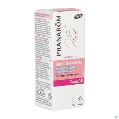 Pranarom Pranabb Maternite Huile Massage Accouchement Harmonieux Bio 5ml