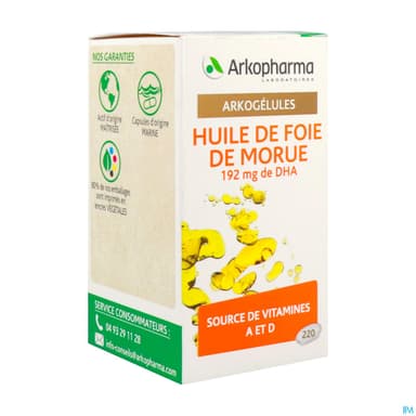 ARKOG HUILE FOIE MOR CAPS 220