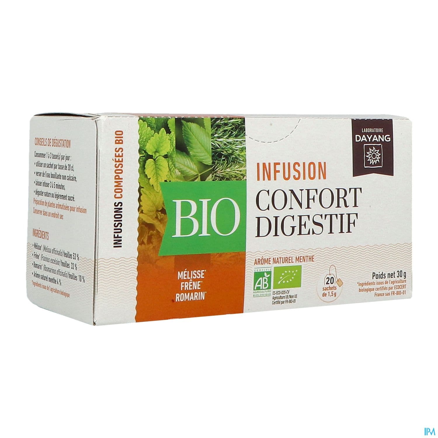 Dayang Infusion Confort Digestif Bio Infusette 1g5 X20