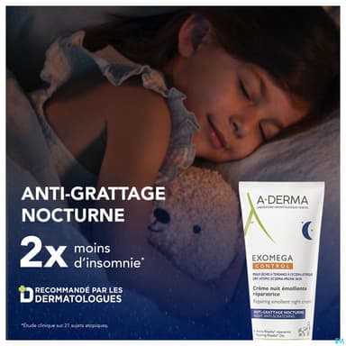 A Derma Exomega Control Creme Nuit Emolliente Reparatrice 200ml