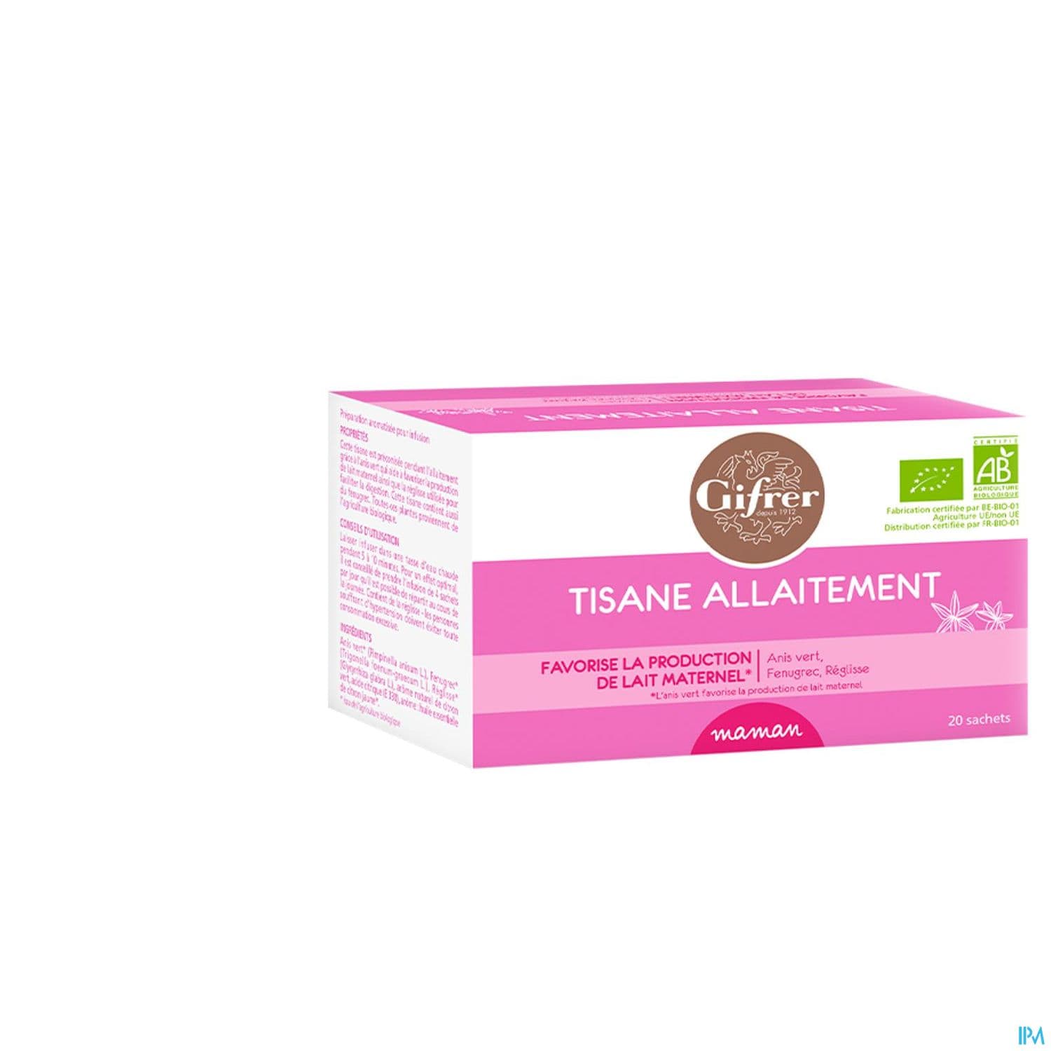 Gifrer Tisane Allaitement Bio Sachet 20