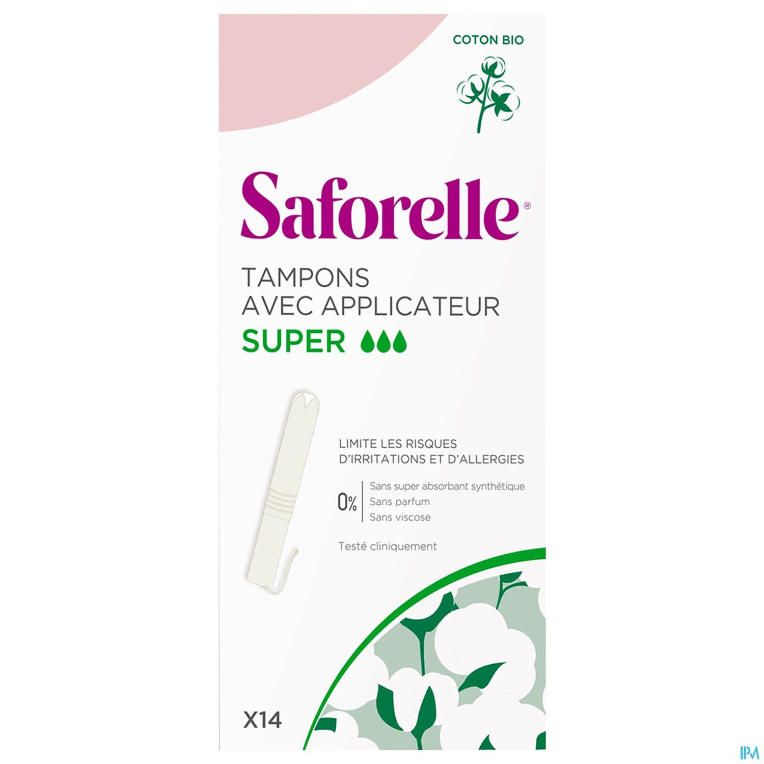 SAFORELLE TAMPON SUPER A/APPL 14