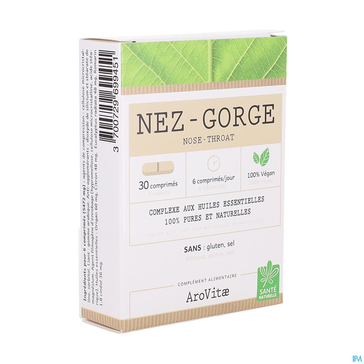 Aro Vitae Nez Gorge Comprime 30