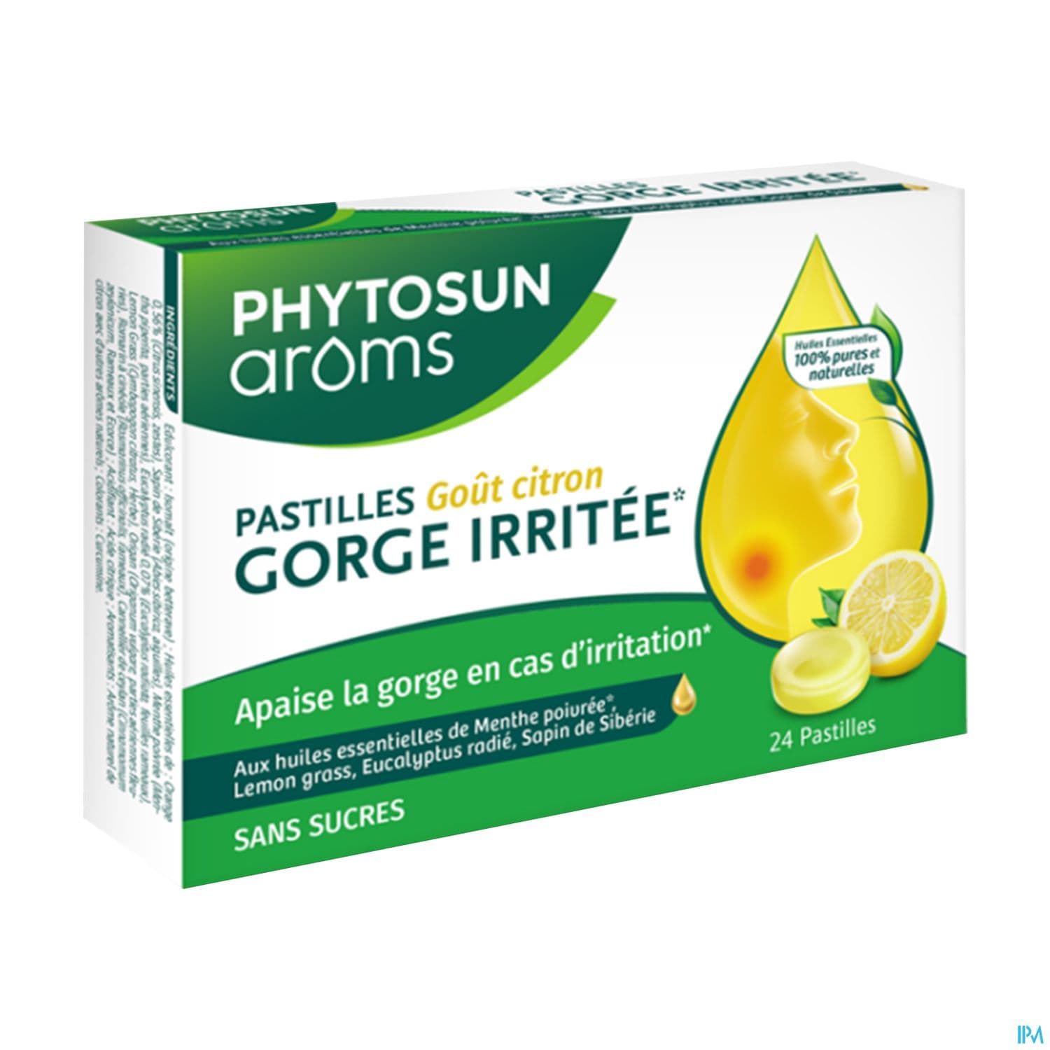 Phytosun Aroms Pastille Gorge Irritee Gout Citron 24