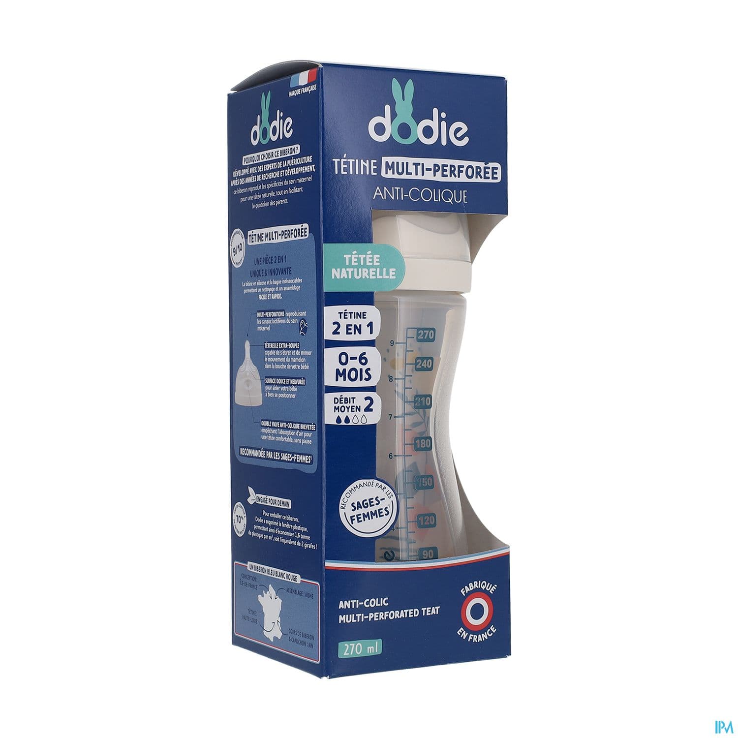 DOD BIB TEAT&RING ROSE 3+ 270ML