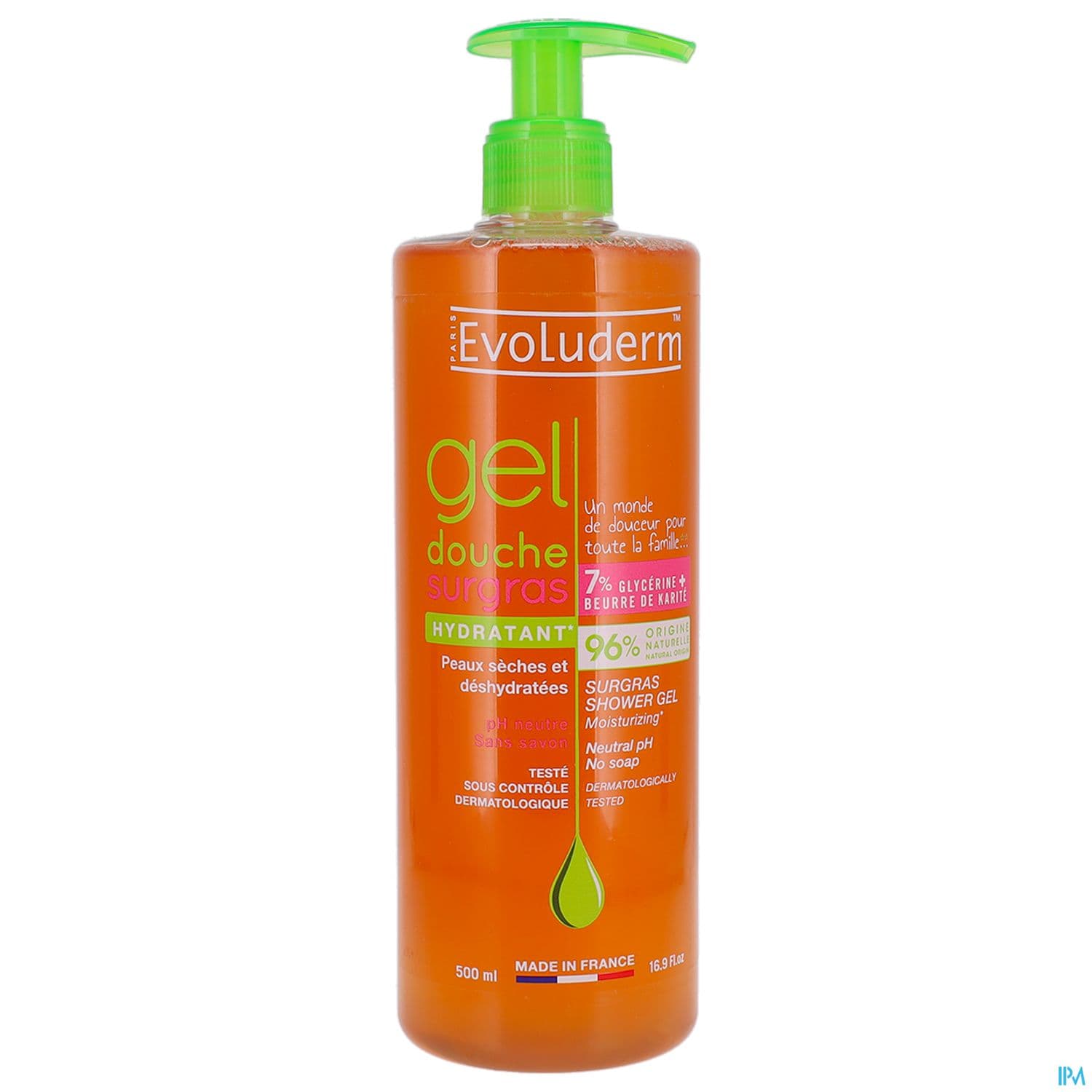 EVOLUDERM GEL DCH HYD 500ML