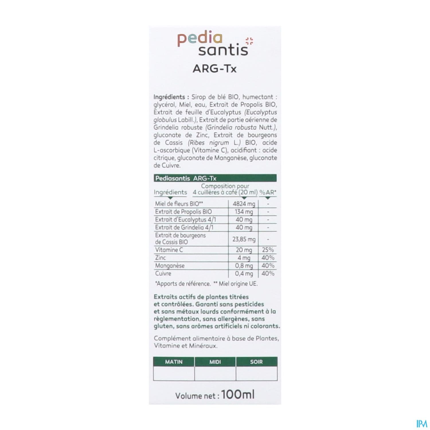 PEDIASANTIS ARG-TX 100ML
