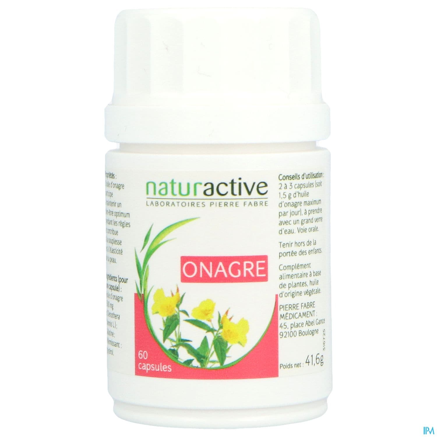 Naturactive Huile Onagre Capsule 60