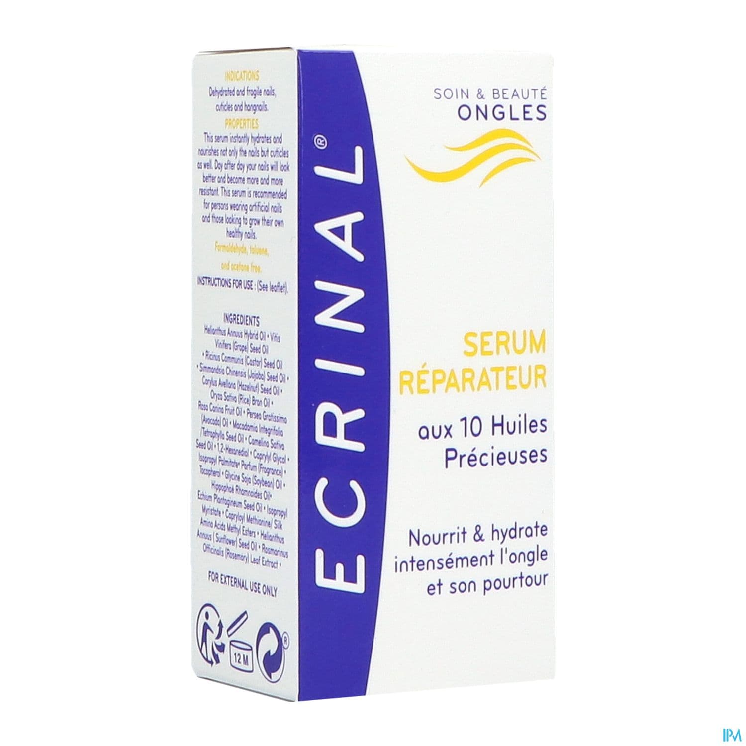 Ecrinal Ongles Serum Reparateur Aux 10 Huiles Precieuses 10ml