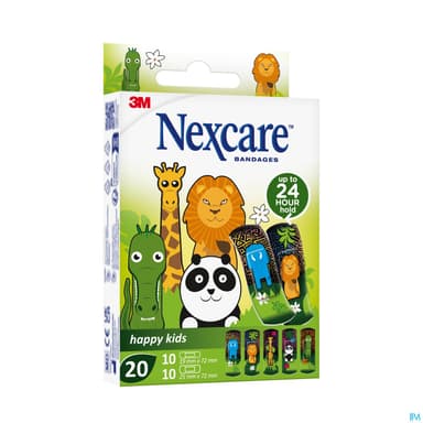 NEXCARE PANS HAPPY KIDS ANIMAUX 20