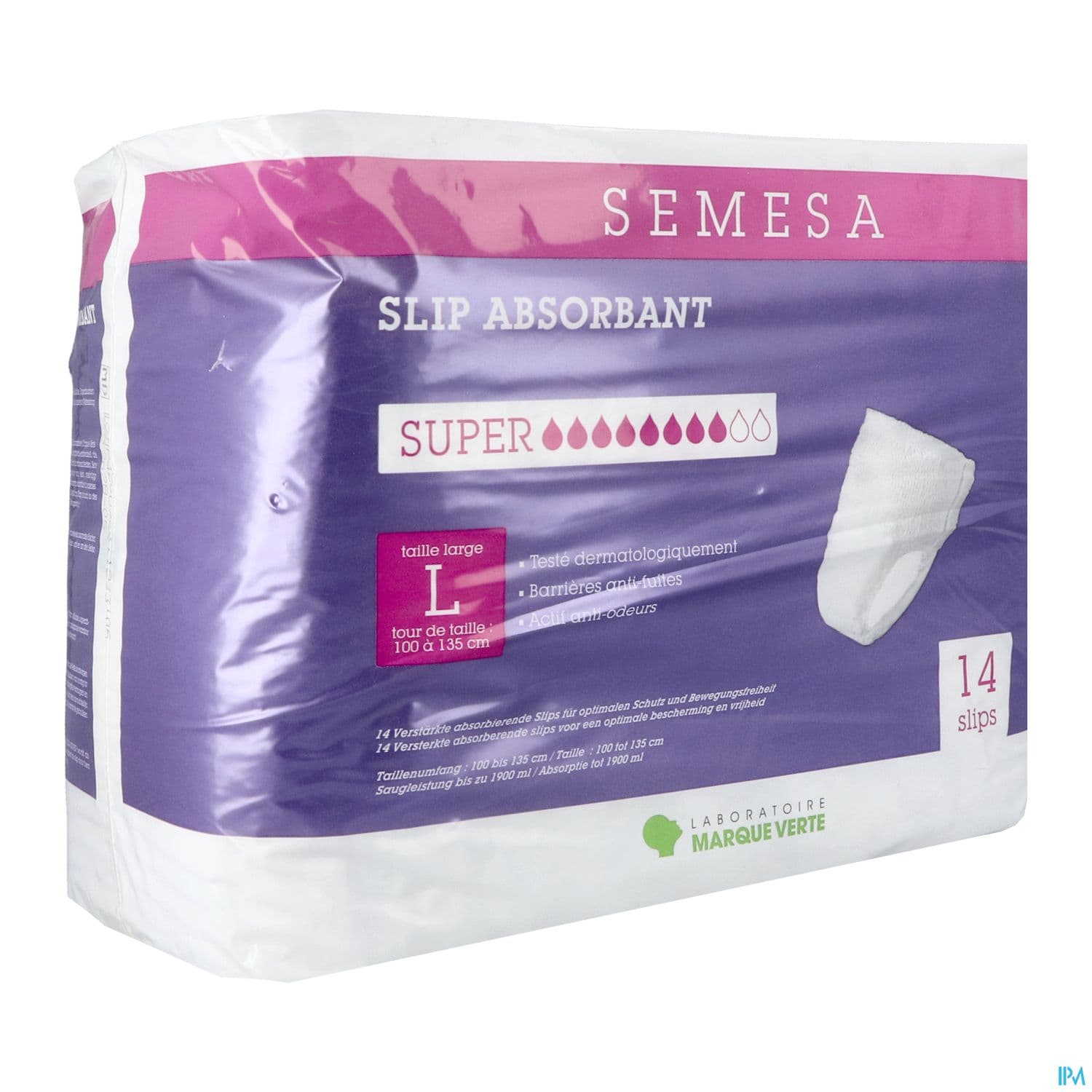 Semesa Slip Absorbants Super Large Sachet De 14