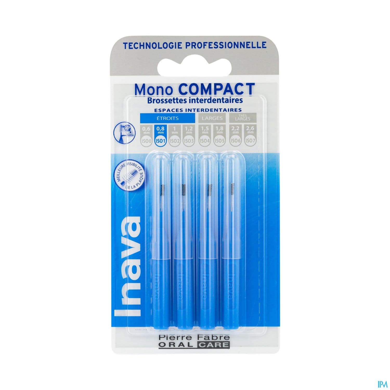 Inava Mono Compact Brossette Bleu X4