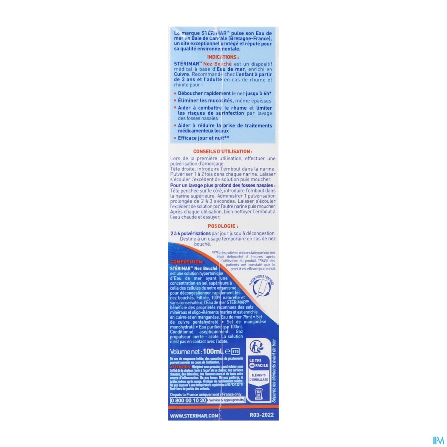 STERIMAR CU NEZ BOUCHE 100ML LOT2