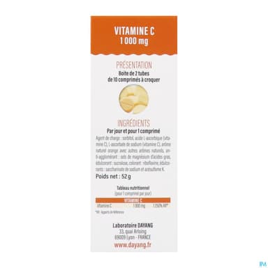 DAYANG VITAMINE C 1000MG CPR 20