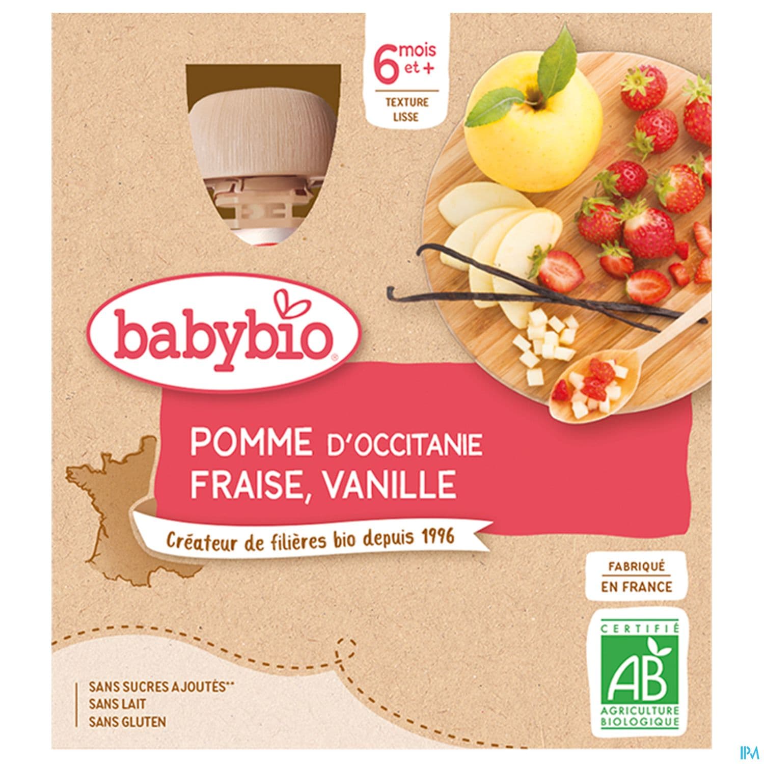 BABYBIO GOURD POM/FRAIS/VANILL 90G