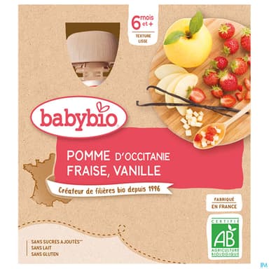 BABYBIO GOURD POM/FRAIS/VANILL 90G