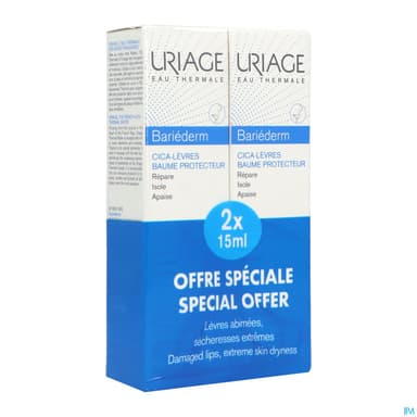 Uriage Bariederm Levres Baume Tube 2x15ml Promo