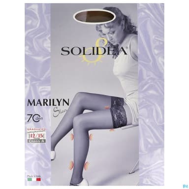Solidea Marilyn 70 Sheer Bas Cuisse Autofixant Glace T2m