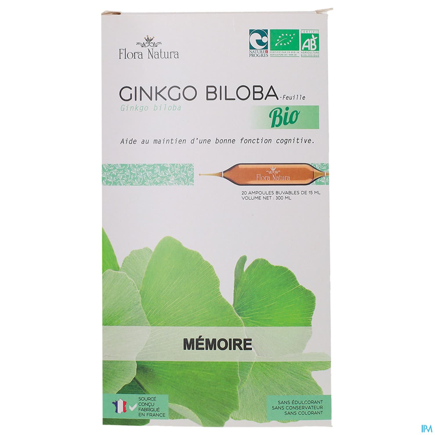 Flora Natura Ginkgo Biloba Bio Ampoule 15ml 20