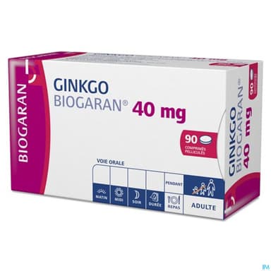 Ginkgo Biogaran 40mg Comprime 90