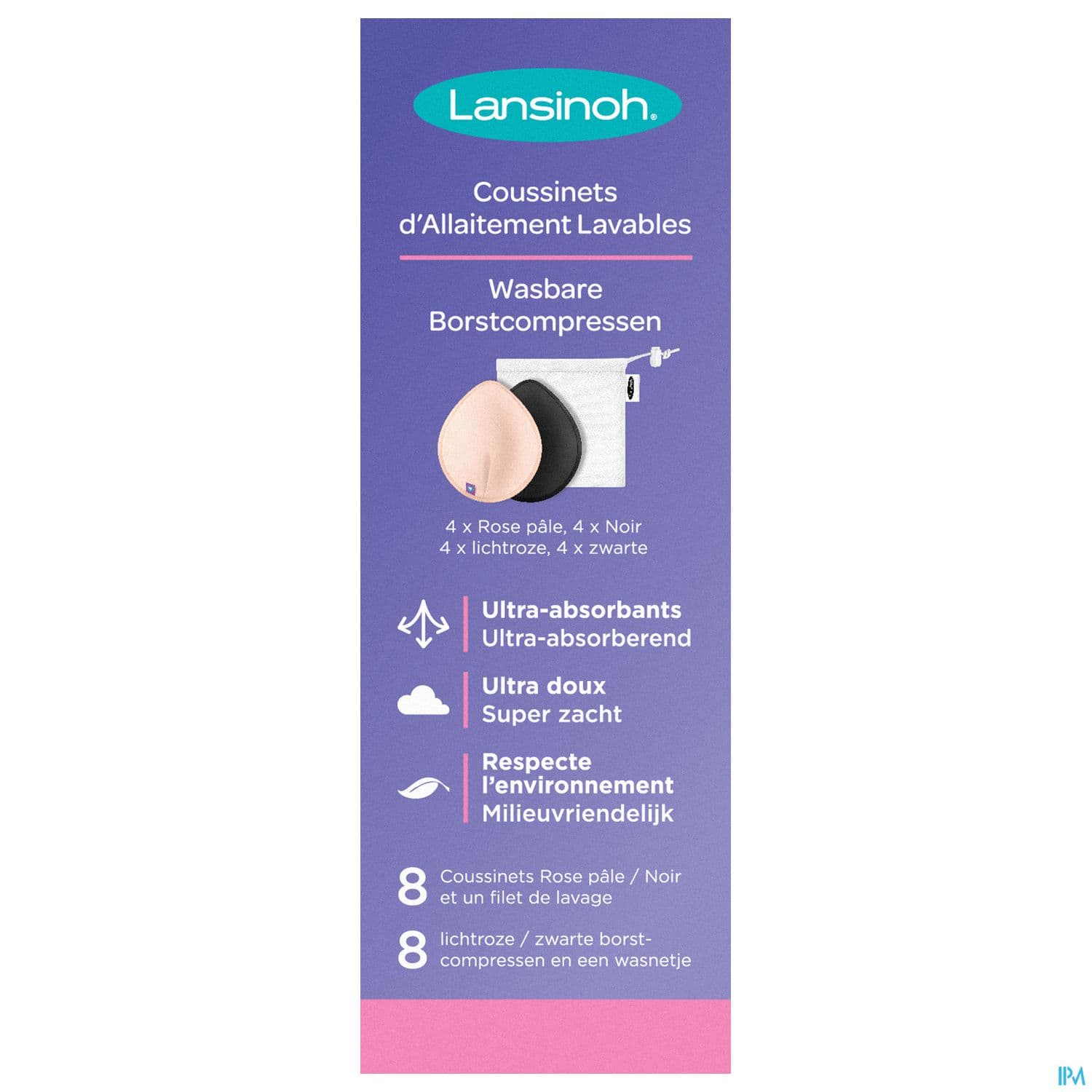Lansinoh Coussinets D'allaitement Lavables X8