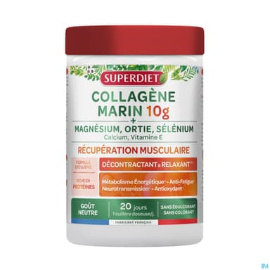 Superdiet Collagene Marin Masse Musculaire Poudre 240g