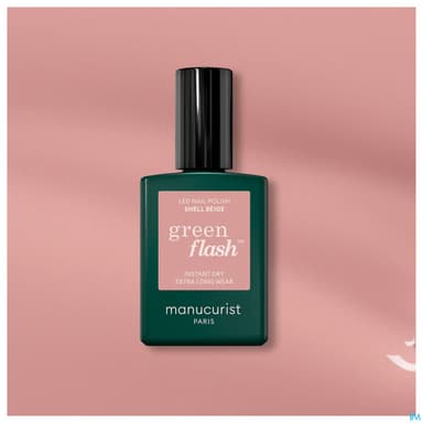 Manucurist Green Flash Vernis A Ongles Shell Beige 15ml