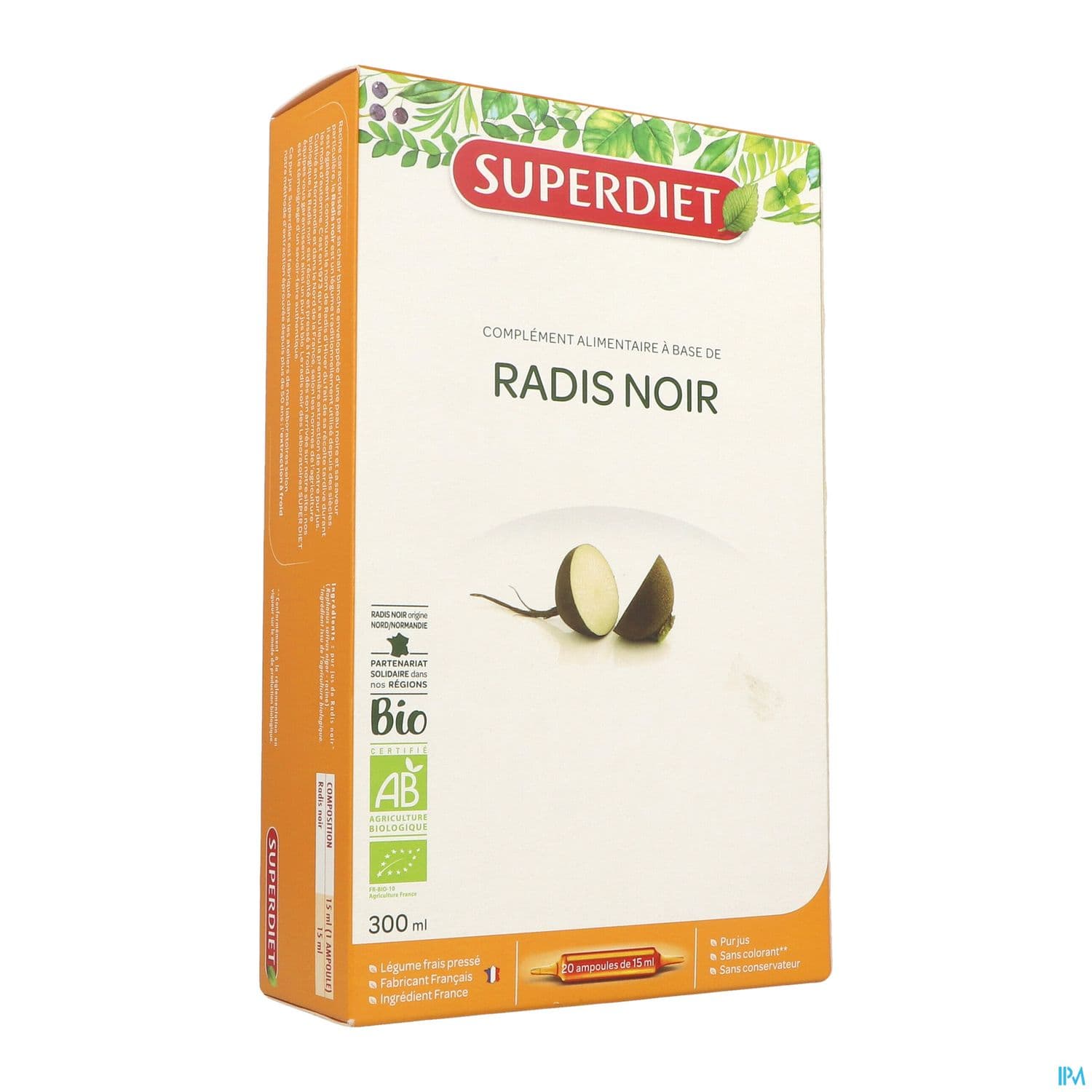 Superdiet Radis Noir Bio Ampoule Buvable 15ml 20