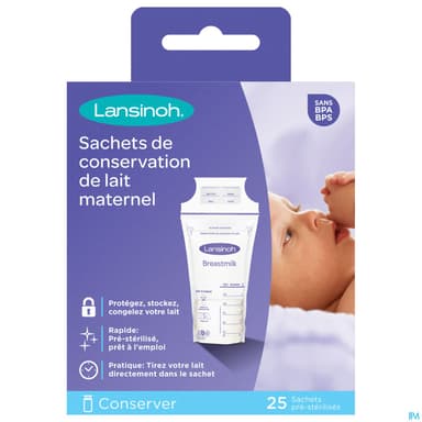 LANSINOH SACH CONSERV LAIT MATER25
