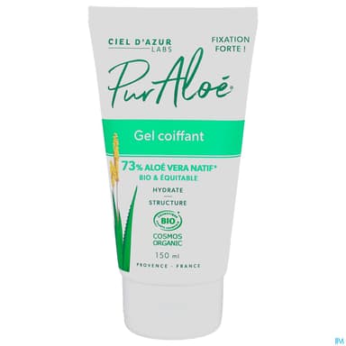 Ciel Azur Puraloe Gel Coiffant Aloe Vera 73 Bio 150ml