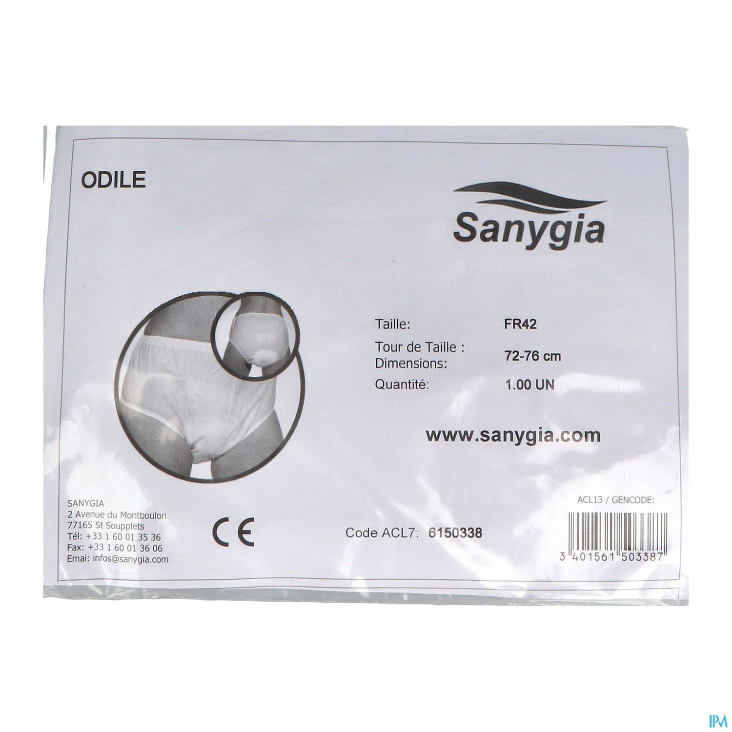 Sanygia Odile Culotte Fermee Plastiq Adulte T 4 42